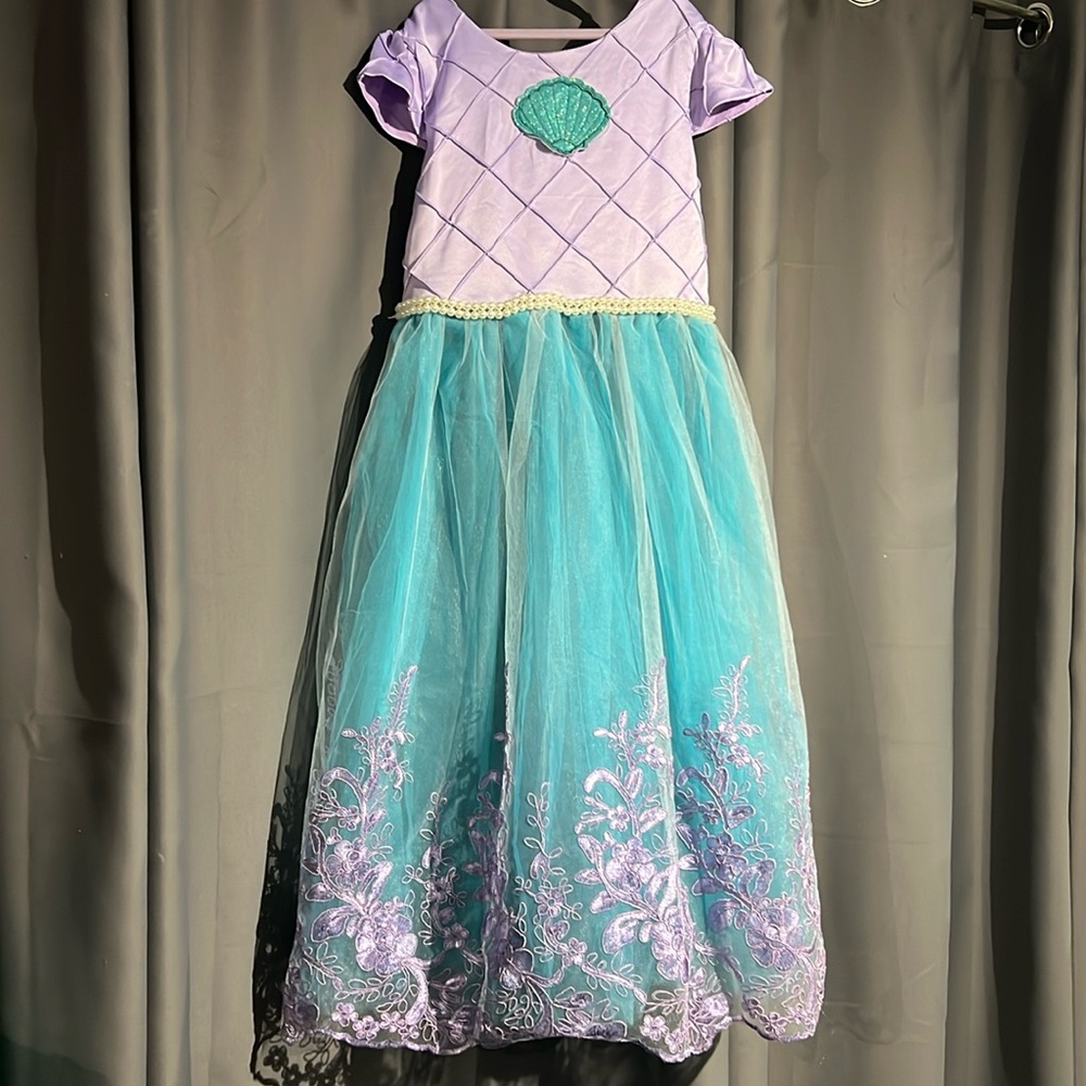 Fancy Disney inspired Little Mermaid Ariel Dress cosplay park dress gown